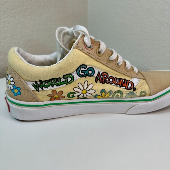 Vans X Sesame Street Old Skool Elmo Shoes Women's 7.5 / Men's 6 Floral Yellow - Picture 9 of 15